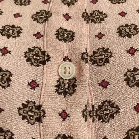 J Crew Pink Medallion Print Handkerchief Maxi Shirt Dress Size S Old Money - Picture 12 of 15